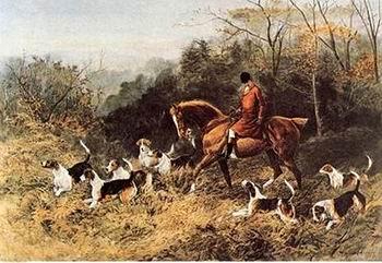 unknow artist Classical hunting fox, Equestrian and Beautiful Horses, 102. Germany oil painting art